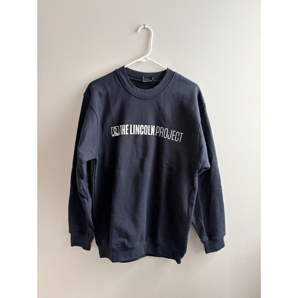 Vintage Navy Sweatshirt Men's M Lincoln Project, 90’s. Made in USA #streetwear